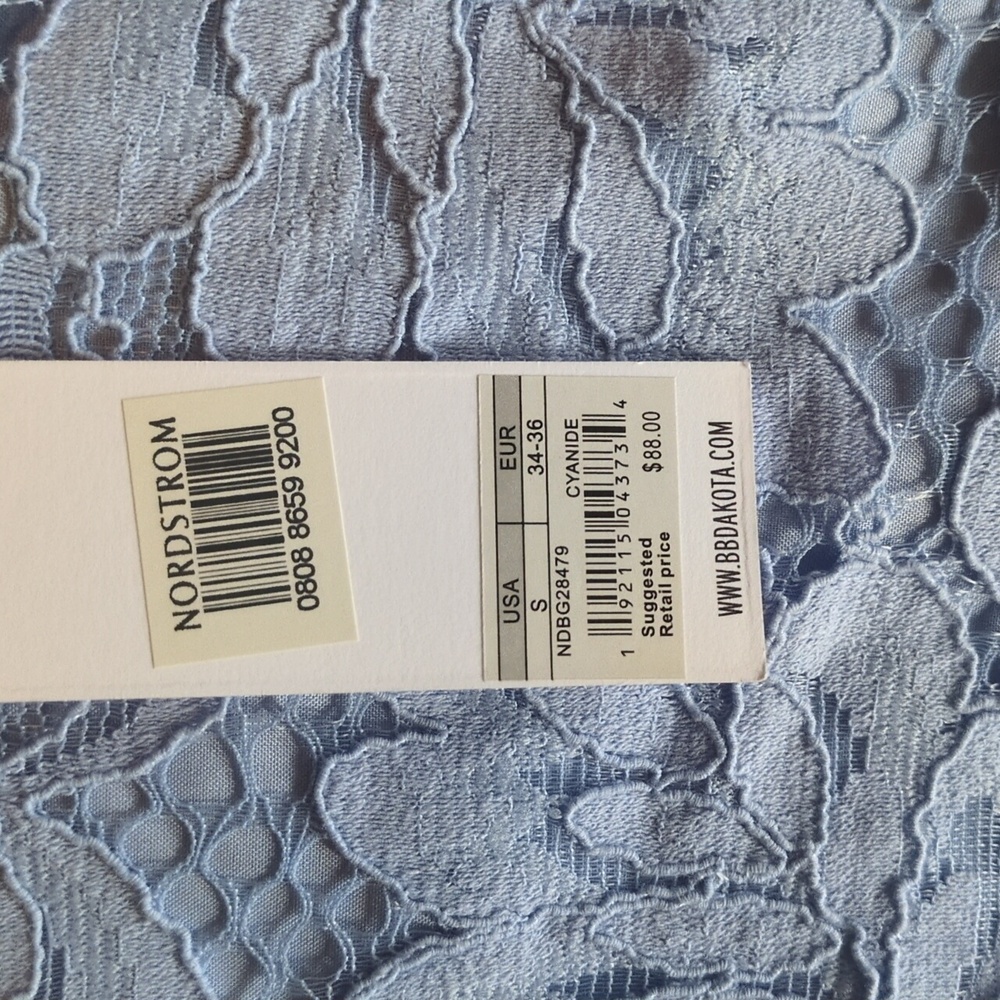 BB Dakota Blue Lace Dress - Picture 6 of 10